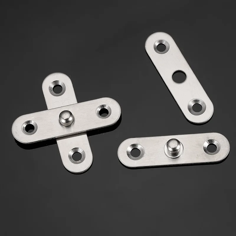 Door Hinges 360degree Rotating Shaft Door Pivot Tone Rotary Thickened Stainless Steel Wood Doors Hinges Location Shaft Hidden Home Furniture