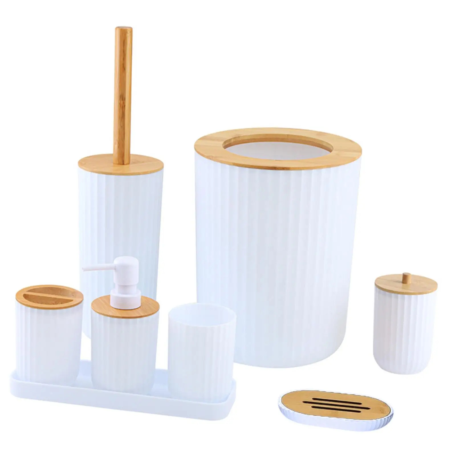 Simple Bathroom Accessory Set 7 Pieces Tumbler For Bathroom Home