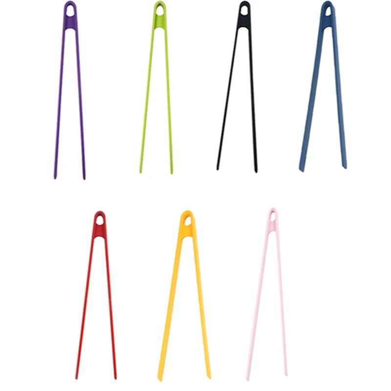 Food Tongs Silicone Toast Trivet Non-slip Cooking Clip Clamp BBQ Salad Tools Grill Kitchen Accessories