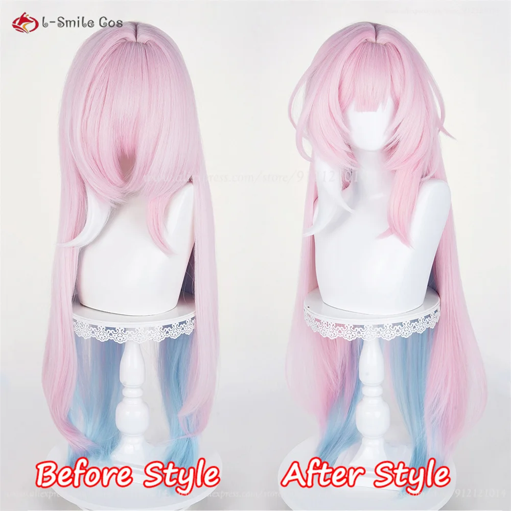 HSR Cyrene Cosplay Perücke 105/130cm Pink Mix Anime Hitzeresistent Synthetik 10
