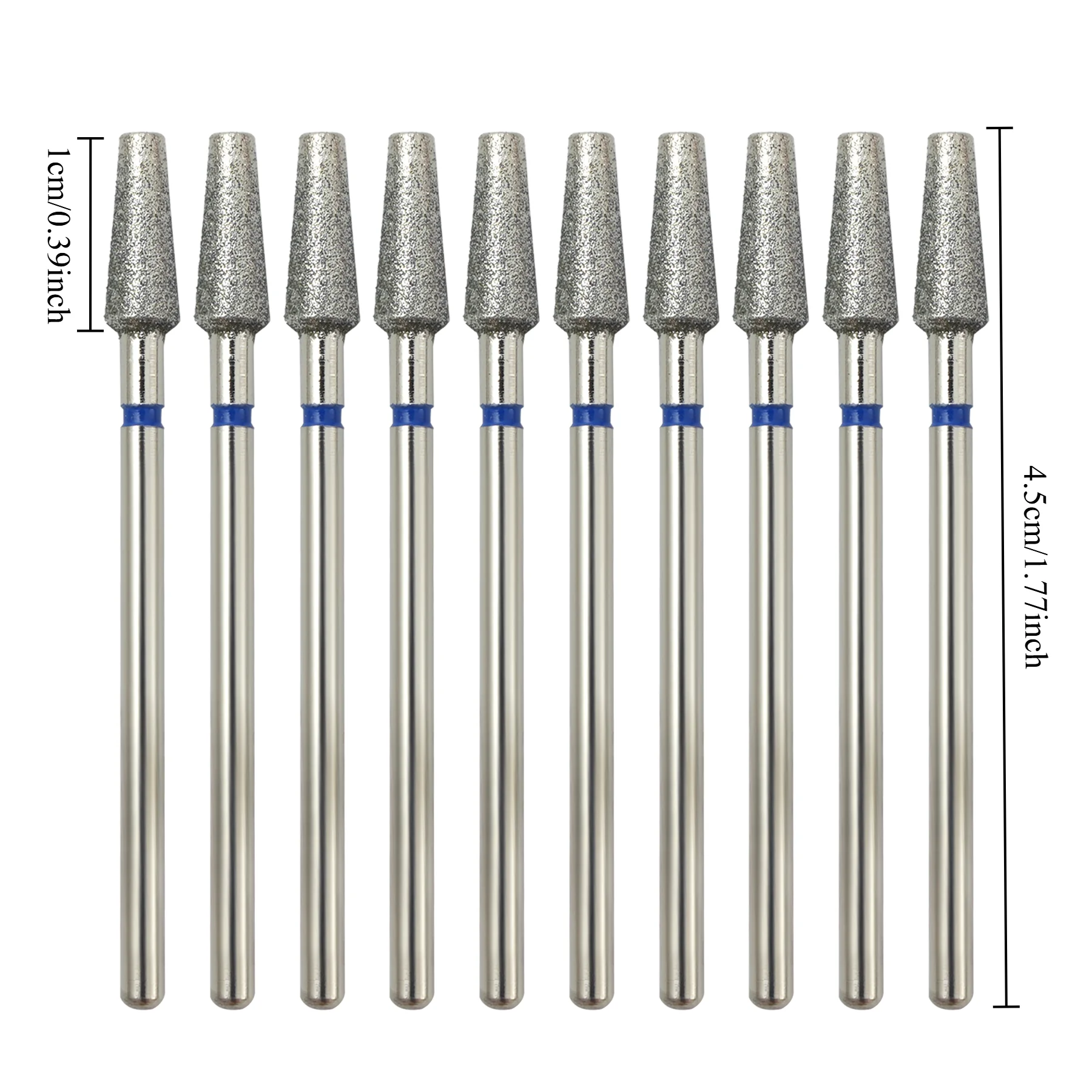 10Pc 전기 다이아몬드 네일 드릴 비트 샌드 네일 파일 전문 네일 청소 및 광택을 위한 큐티클 폴리싱 매니큐어 도구