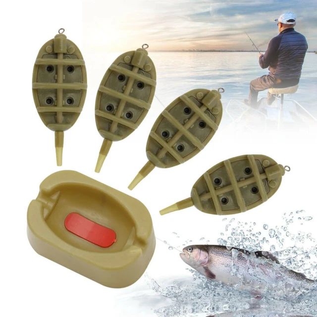 15g20g25g35g FOR CARP FISHING TACKLE 4X INLINE METHOD FEEDERS AND 1X MOULD  SET - AliExpress