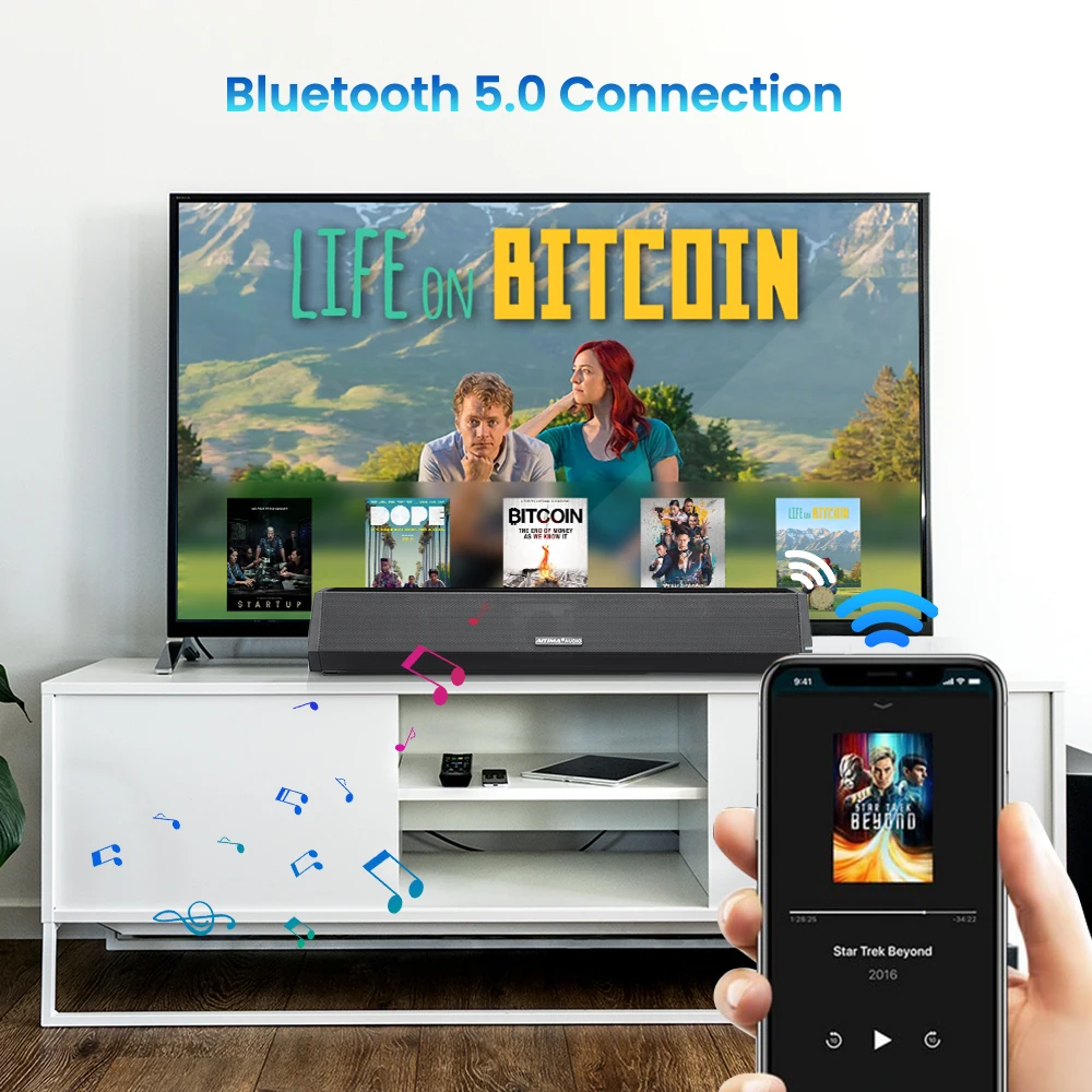 AIYIMA Portable Full Range Audio Speaker Bluetooth Speaker Wireless Soundbar TV Detachable Hifi Stereo Home Theater Soundbar