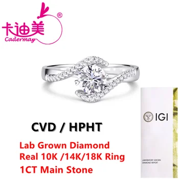 CADERMAY 1CT Lab Diamond Engagement Ring 1