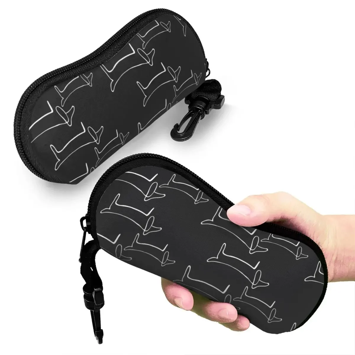 Picasso Wiener Dog Dachshund Sunglasses Case Neoprene Zipper Sausage Badger Dog Shell Eyeglass Case Protective Box For Glasses