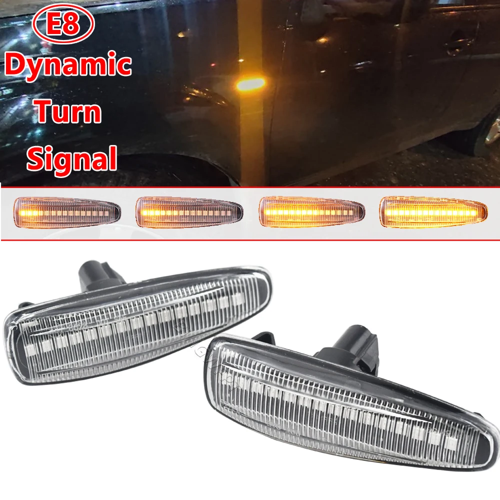 LED Side Fender Dynamic Turn Signal Light Marker Lamp For Mitsubishi