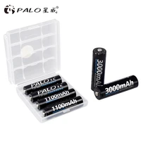 PALO AA and AAA Rechargeable Batteries 3000mAh NI-MH AA Battery LR6 1100mAh AAA LR3+LCD USB USB Charger for 1.2V AA AAA Battery 3