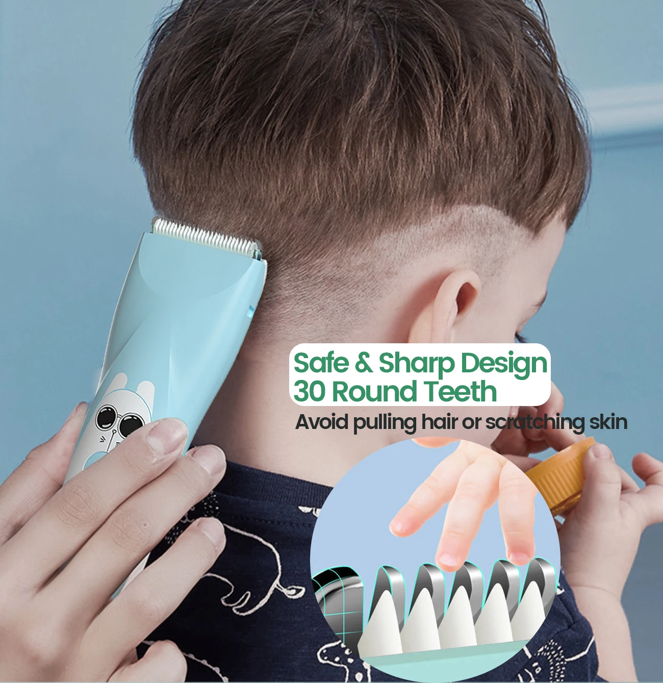 Hair clipper Hair trimmer Quiet Baby Hair Clipper Electric Rechargeable Kids Hair Trimmer for Children Grooming Haircut Machine Ceramic Blade Waterproof