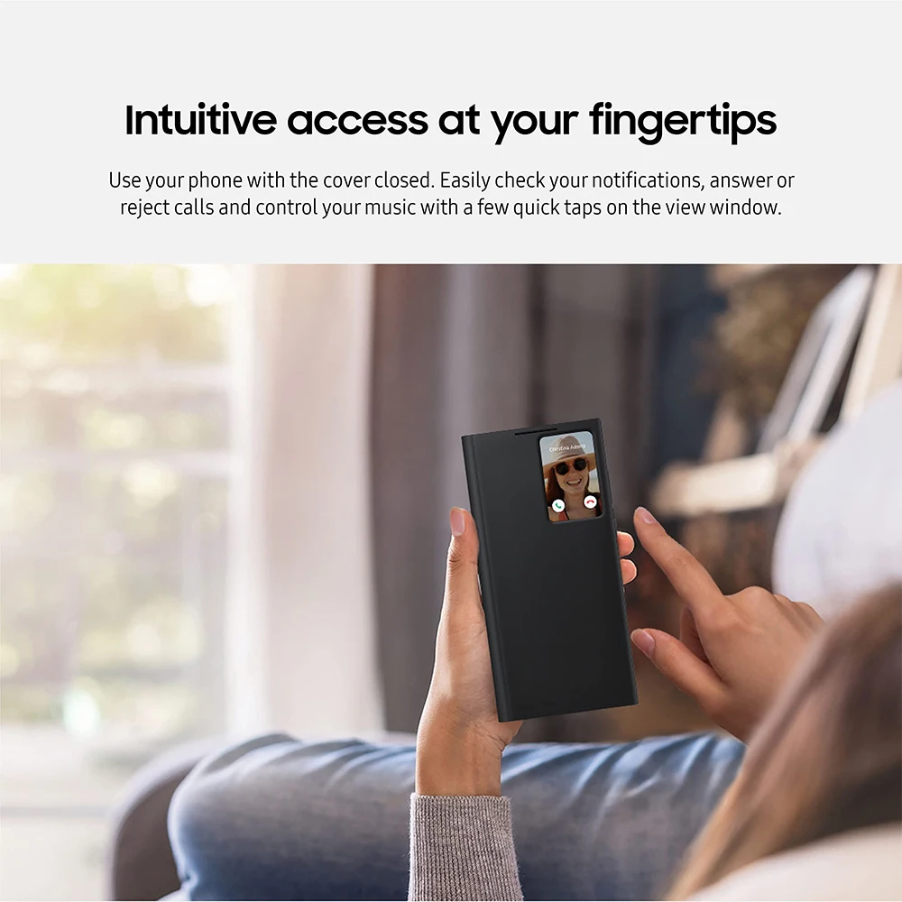 Smart View Wallet Flip Case For Samsung Galaxy S22Ultra SM-S908B Smart View Phone Case Cover（EF-ZS908) 6