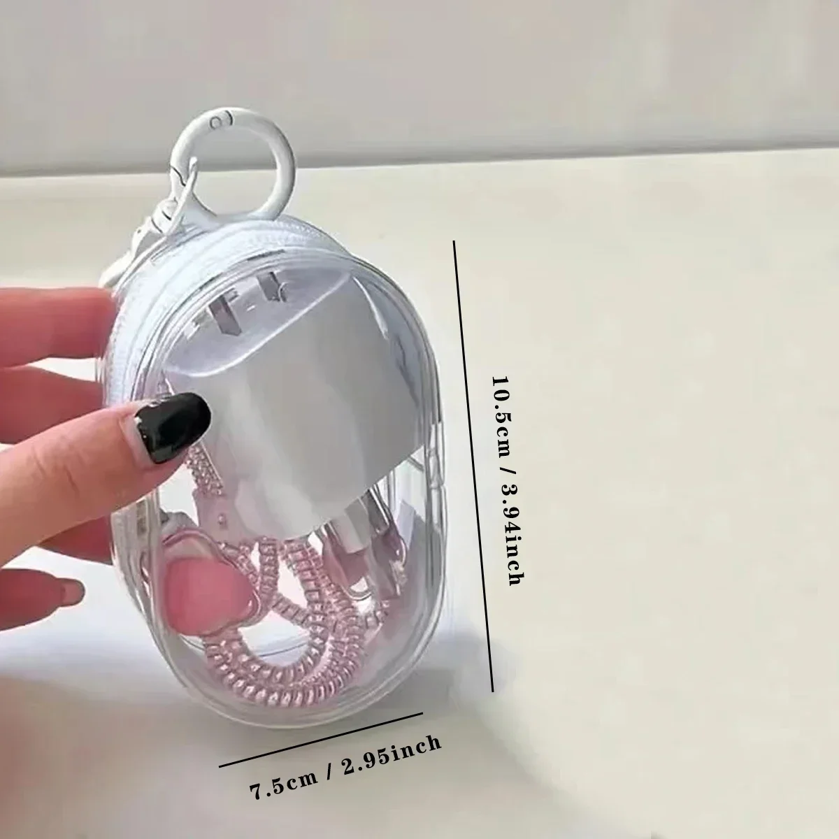 1PC Data Cable Charger Storage Bag Portable Headphone Organizer Cosmetic Jewelry Storage Bag Thicken Wallet Keychain