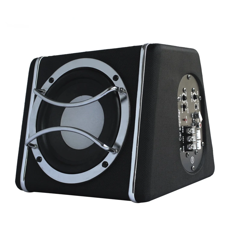 New 6-Inch 12V Trapezoidal Active Car Audio Subwoofer Car Audio Modified Speaker