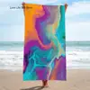 Colorful Abstract Printed Beach Towel Soft Rectangular Turtle Mermaid Bath Towel Picnic Camping Absorbent Quick Drying Towels 1