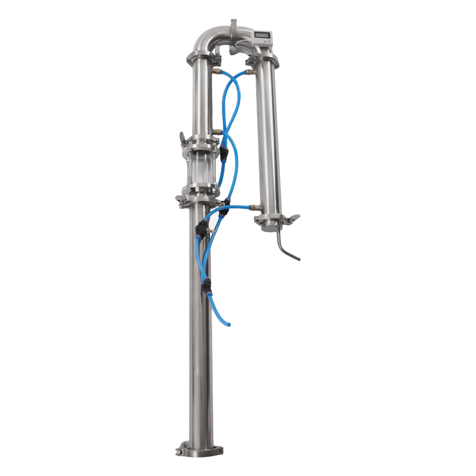 2inch Stainless Steel Moonshine Reflux Distilling Column Brew Wine Making Tool Tubular Distillation Tower Mesh Brewing Equipment