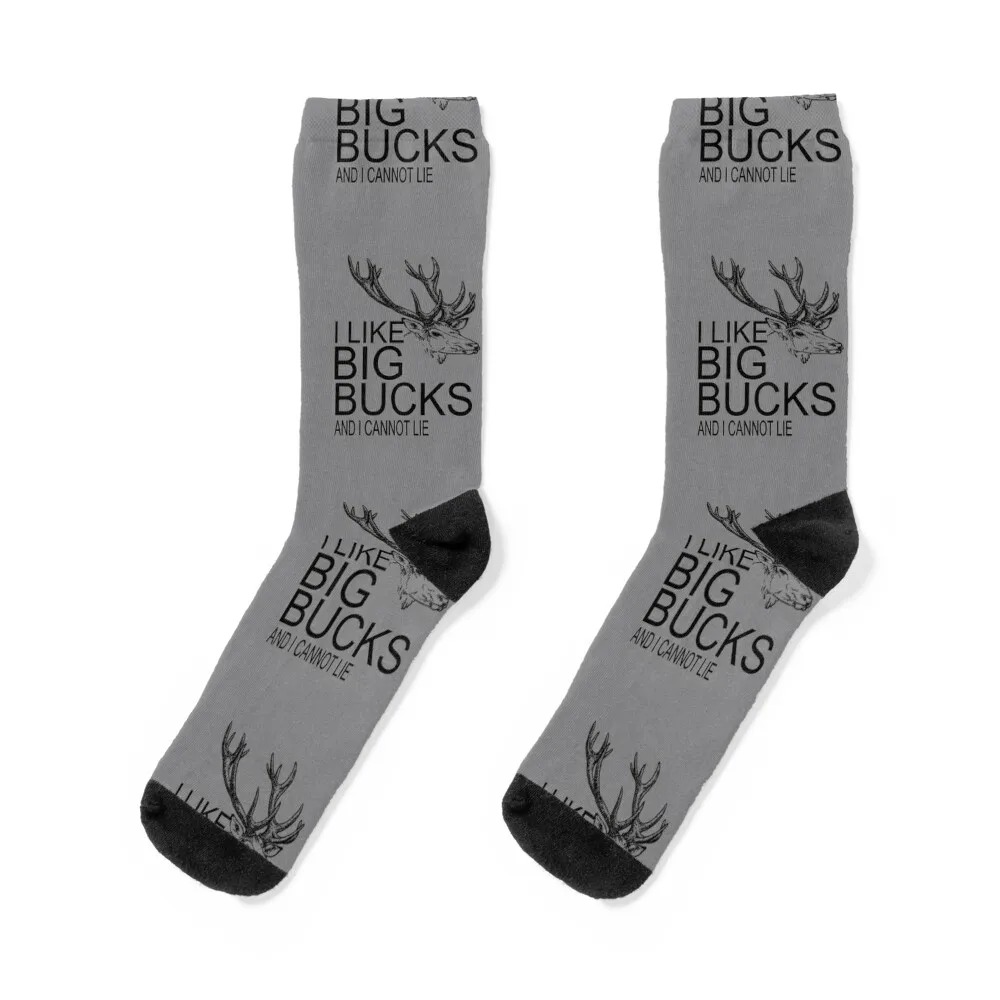 

I Like Big Bucks and I Cannot Lie Deer Hunter Funny Hunting Outdoors Hunting Season Deer Season Socks tennis Socks Ladies Men's