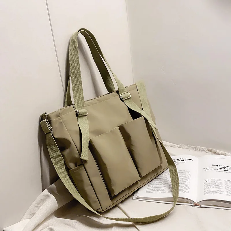 Women Shoulder Bag Female Shoppers Simple Fashion Zipper Handbags Waterproof Large Capacity Tote Hang Bags