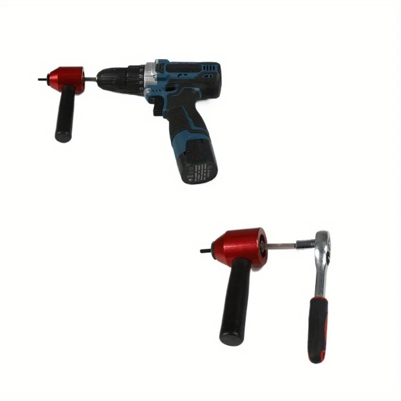 26Pcs Rivet Nut Drill Adapter M3 M4 M5 M6 M8 Metric Mandrel Rivet Nut Thread Insert Aluminum Drill Attachment Tool Set