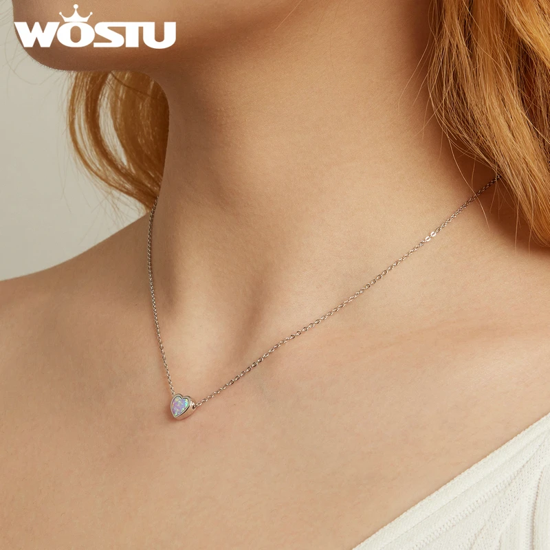 Collana opale blu, collana opale d'argento sterling, collana opale blu CZ, ciondolo opale blu, collana nuziale, gioielli Birthstone di ottobre - Italia
