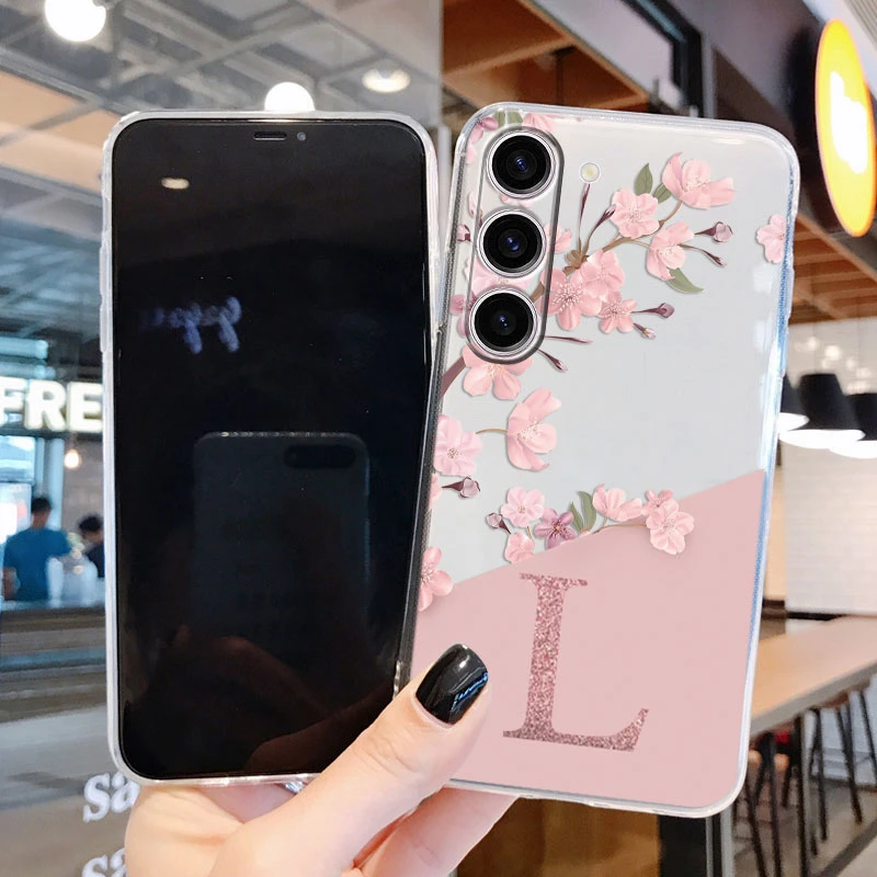 Elegant Pink Floral Clear Soft TPU Phone Case Cover - Stylish and Durable Protection
