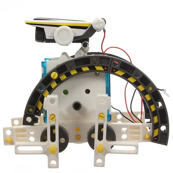 Kids STEM 13-in-1 Solar Robot Creation 260-Piece Kit Working Solar Powered Motorized Engine Gears