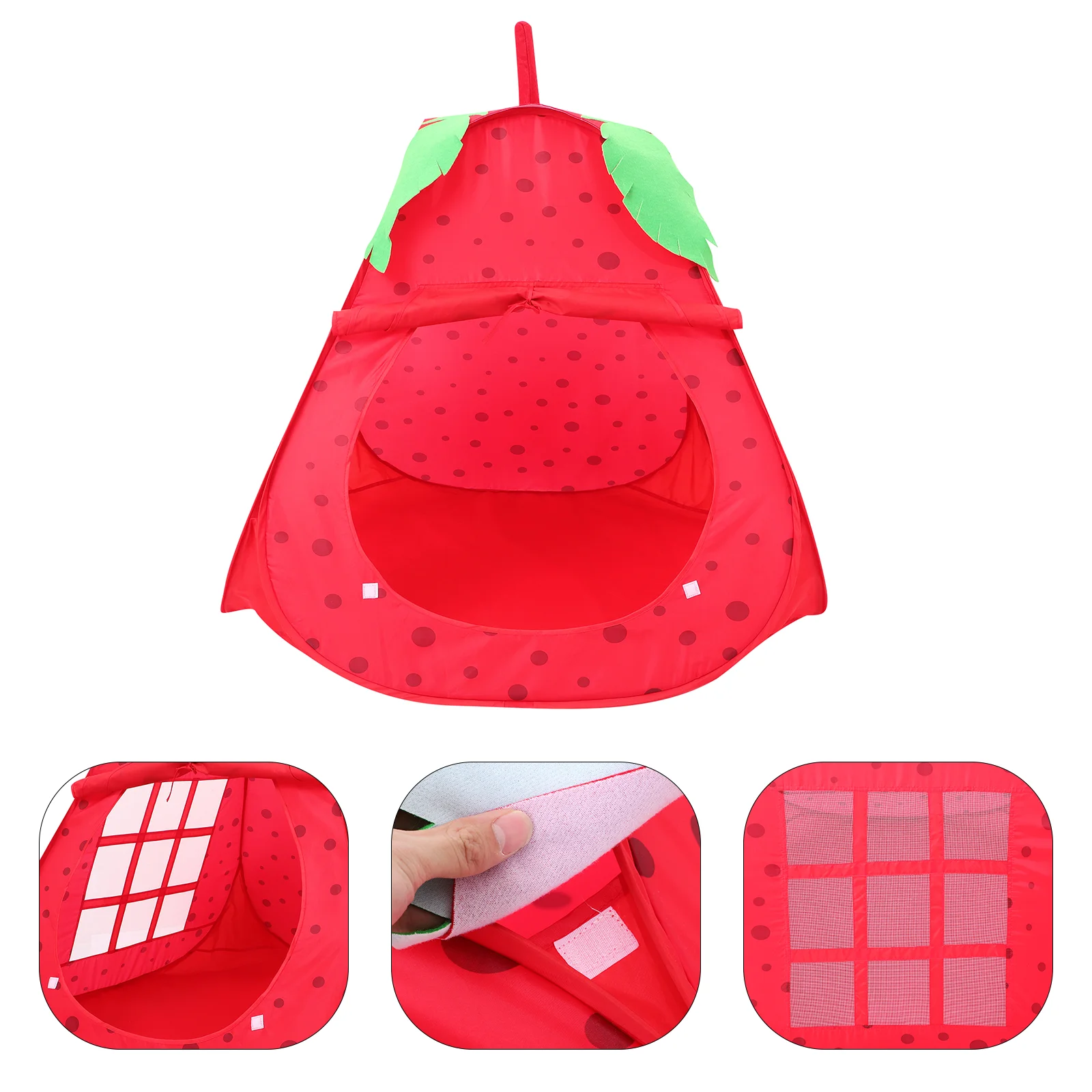 

Tent Strawberry Kids Toddlers Playhouse Tent Foldable Portable Castle Play Tent Indoor Outdoor Play Tent for Kids