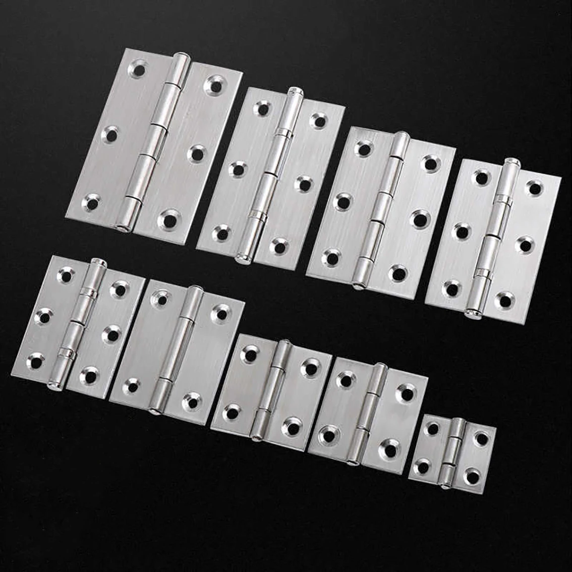 2Pcs Stainless Steel Hinges Door Connector Drawer Furniture Cabinet Fitting Hinge Hardware Accessories