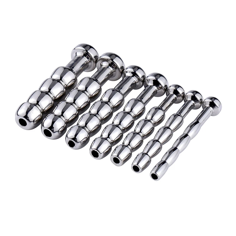 Silicone Urethral Dilator Urethral Dilator Metal Urethral Catheter Men's Sexoal Stimulant Urethra Stim Sound Penis Plug Probe Bdsm Sounding Insert Toys For Gay Man Hollow