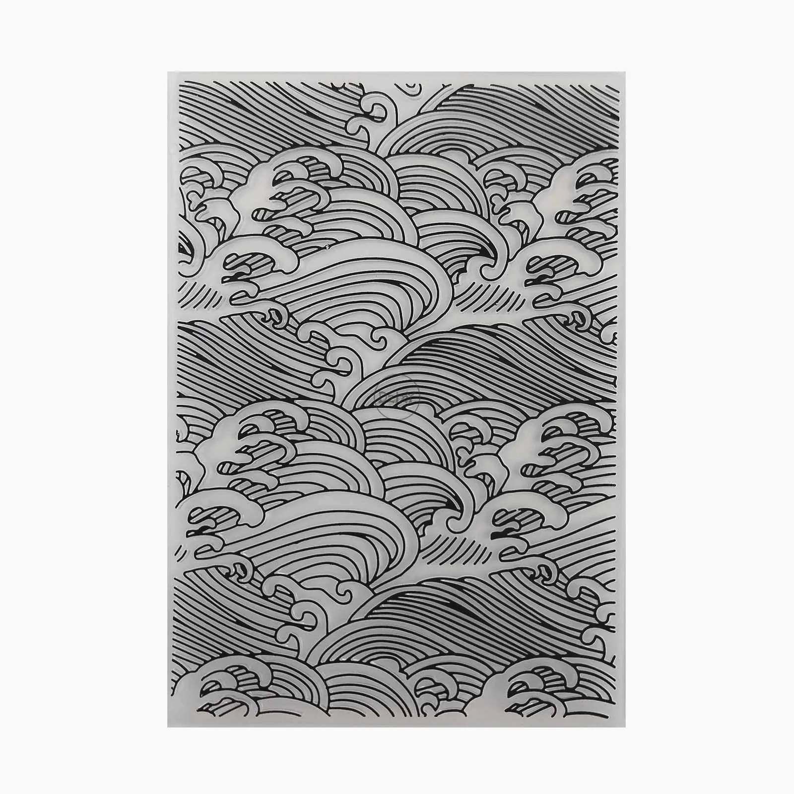 Description Picture 2 of item2023 NEW Waves Background Embossing Folders for Scrapbooking Paper Album Cards Making Supplies 3D Plastic Stencils Crafts