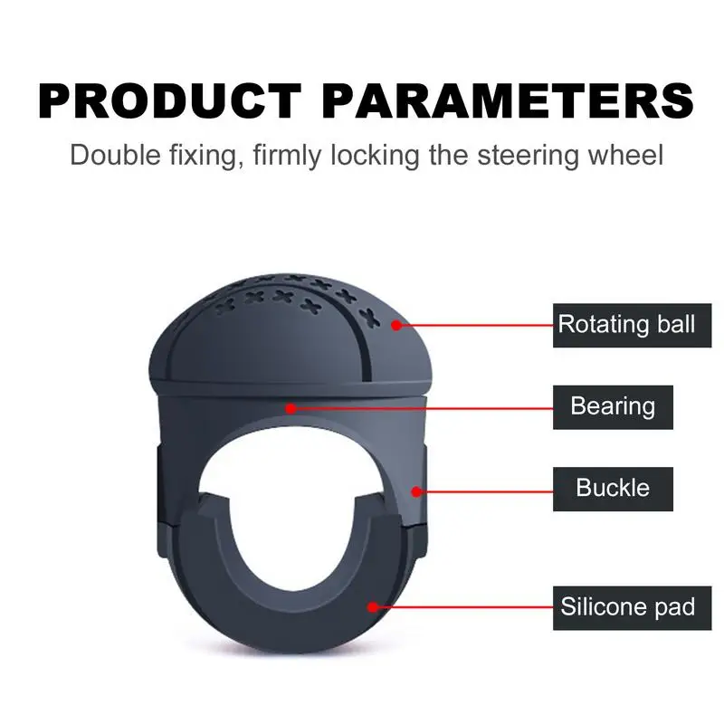

Steering Wheel Spinner 360 Degrees Car Steering Wheel Booster Ball Ball Shaped Non-Slip Driving Helper Booster Steering Wheel