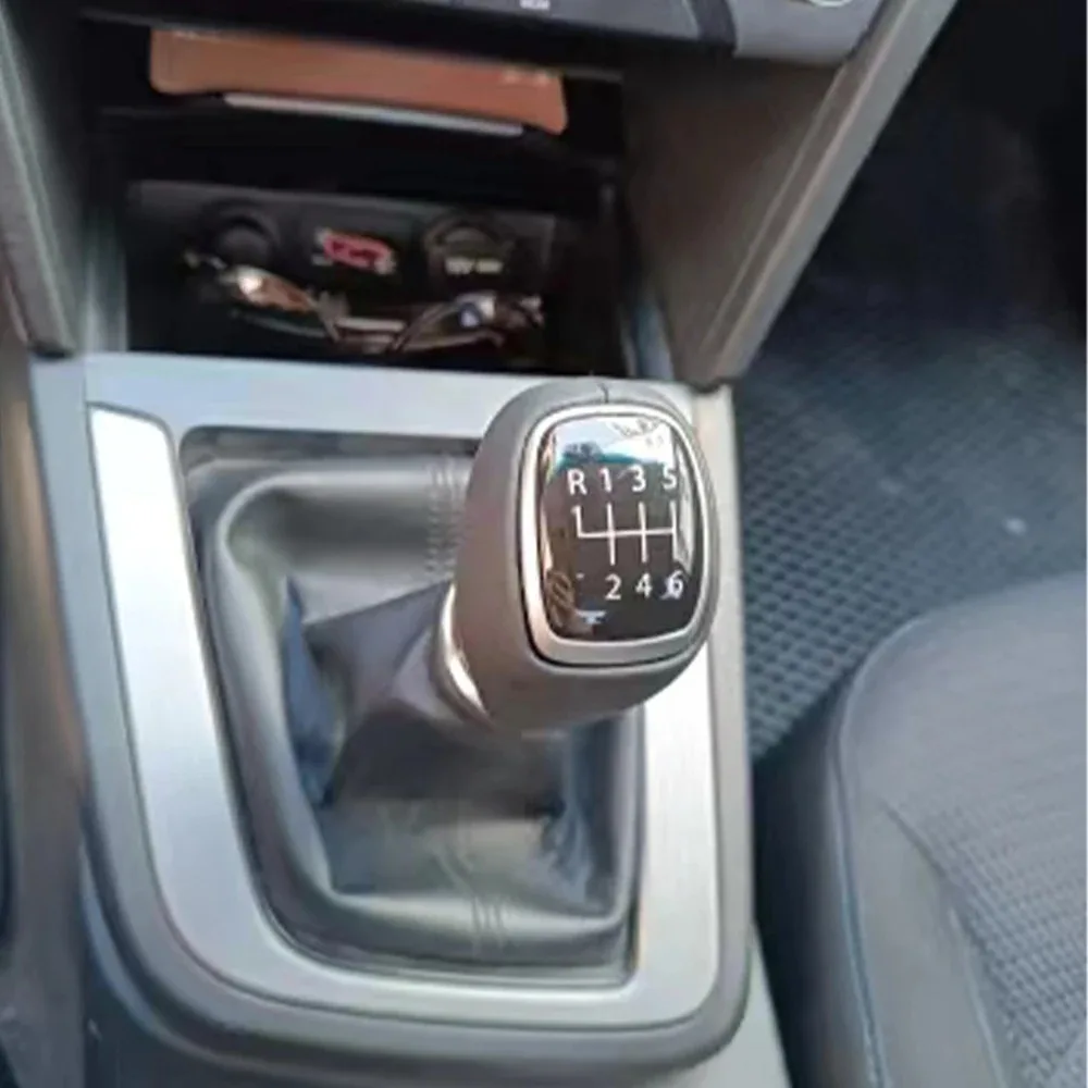 Leather 6-speed Gear Shift Knob For Hyundai Tucson TL I30 I20 Getz Venue Elantra AD Accent Verna 43711-F2300TRY Car Accessories