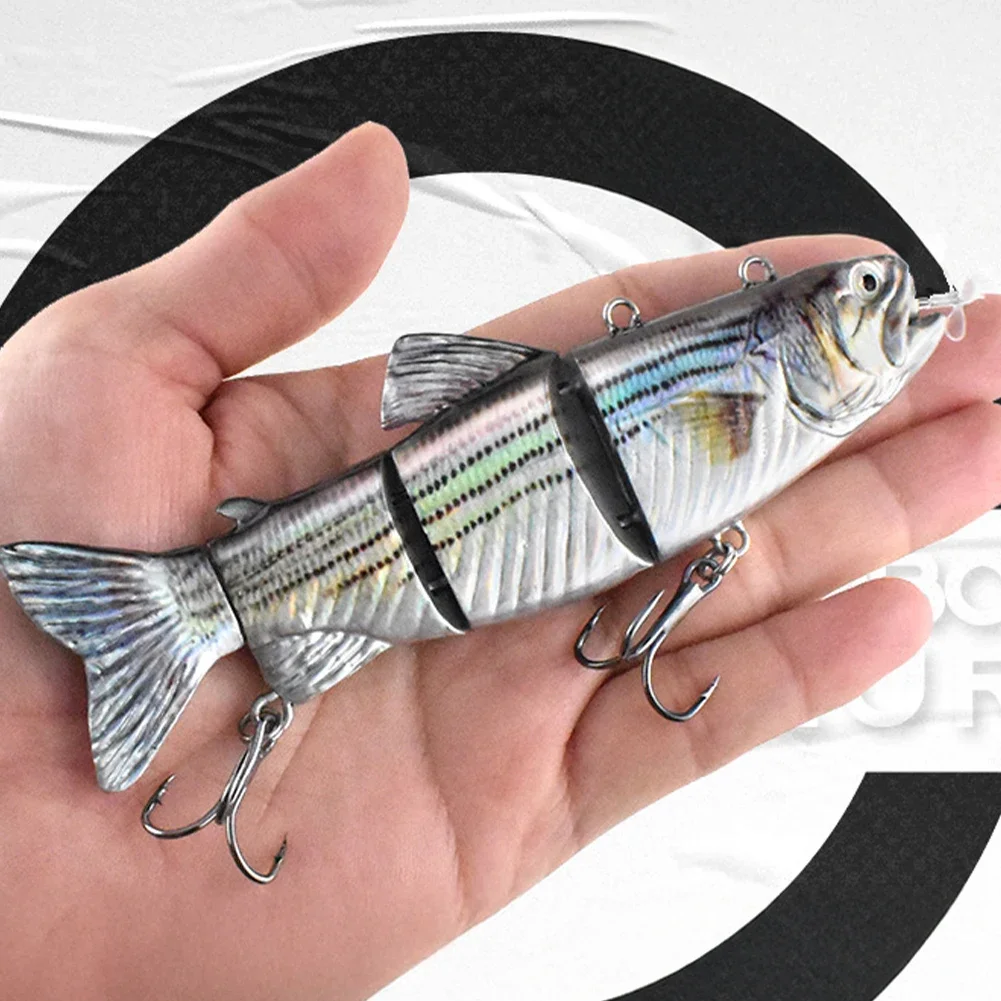 Automatic Swimbait Electric Robotic Fishing Lure 4-Segement Auto Multi Jointed Bait USB Rechargeable Wobbler Pesca Accessories
