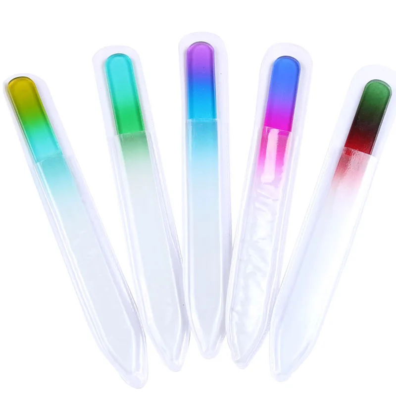 

5Pcs 14cm Nail File Crystal Polishing File Glass Nail Art Manicure File Professional Fashion Nail Polishing Tool Manicure Set