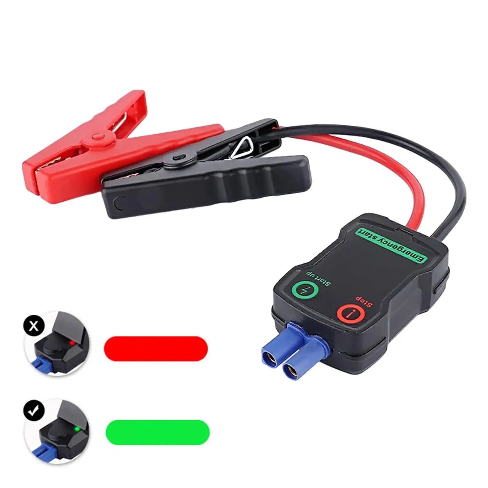 Generic Jump Starter Cable with Battery Clamps Replacement Connector Portable Car Jump Starter for Truck Travel Trailer Car