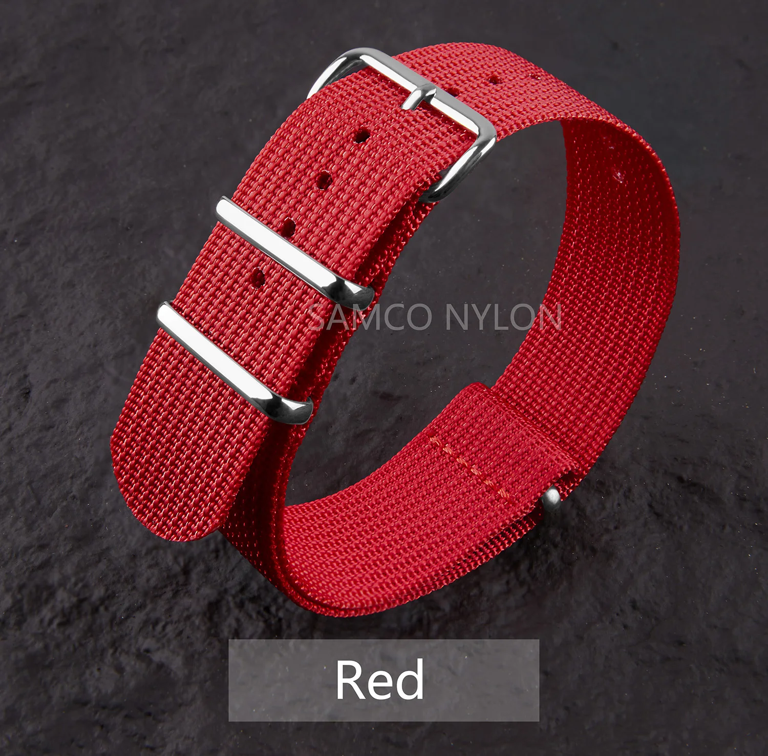 Durable Ribbed Nylon Watch Band - Comfortable & Washable Military-Style Strap for Men