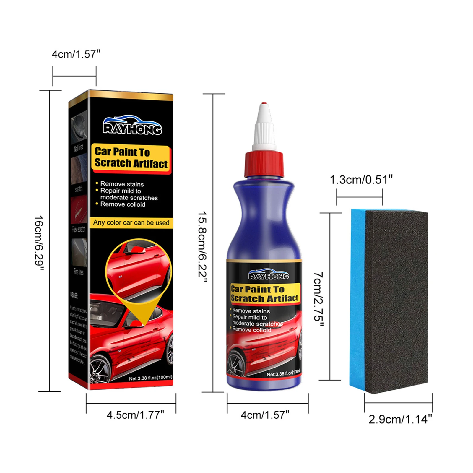 Car Scratch Remover Car Paint Restorer And Decontamination Clean Detailing Supplies For Removing Mild Paint Scrapes Scuffs Car Scratch Remover