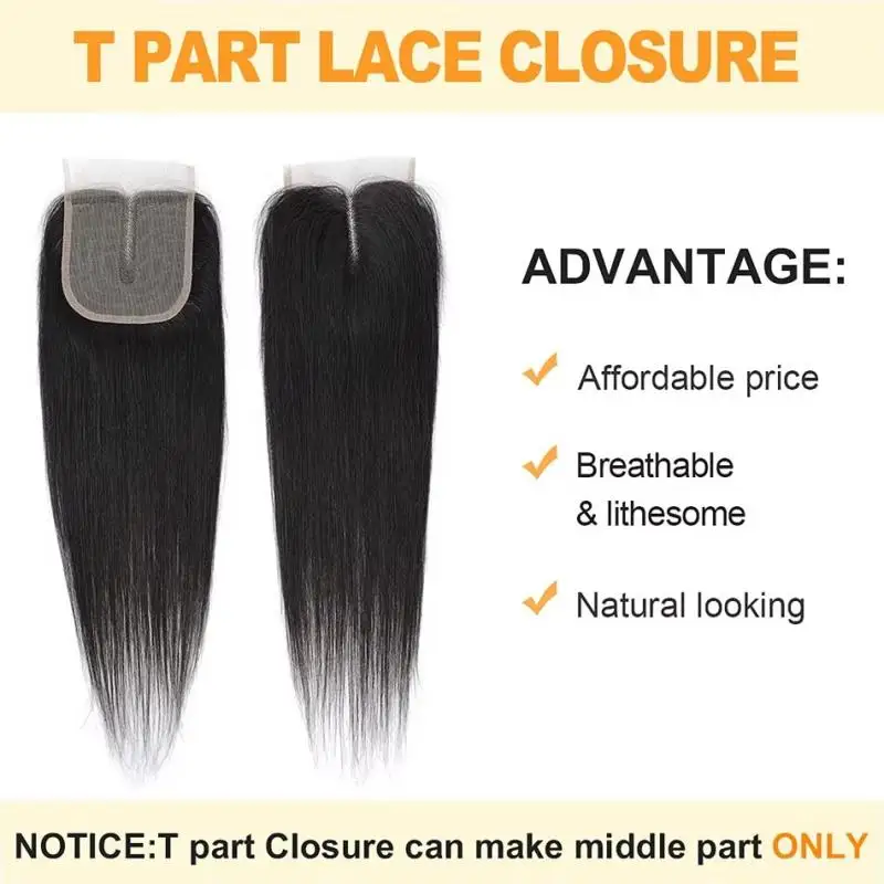 4x1 Lace Closure Brazilian Straight Hair 100% Remy Human Hair Closure For Woman Transparent Swiss Lace Soft and Silky