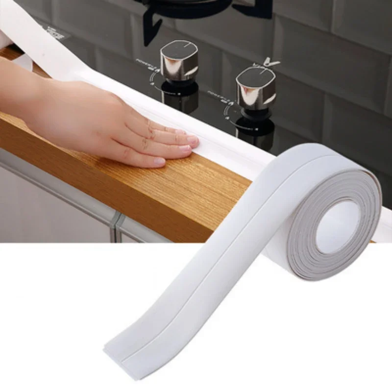 Sealing Strip Tape Sealing Tape Sealing Strip Waterproof Tape Bathroom Shower Sink Bath Sealing Tapes PVC Adhesive Waterproof Wall Stickers For Bathroom Kitchen