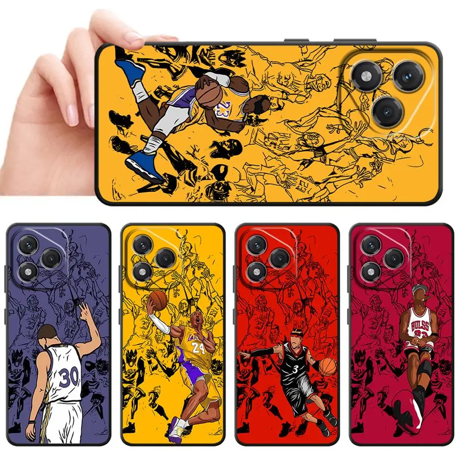 Cartoon Basketball Star Soft Shell Phone Case