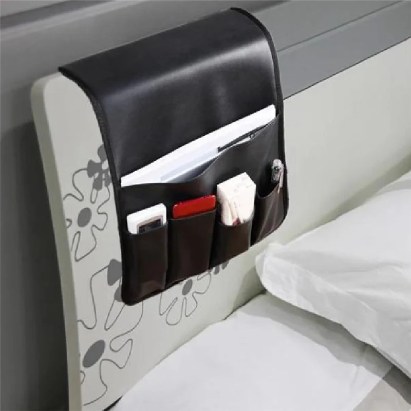 Sofa Armrest Organizer,Armchair Magazine Holders,Waterproof Remote Holder For Recliner Couch With 5 Pockets For Book Etc Black