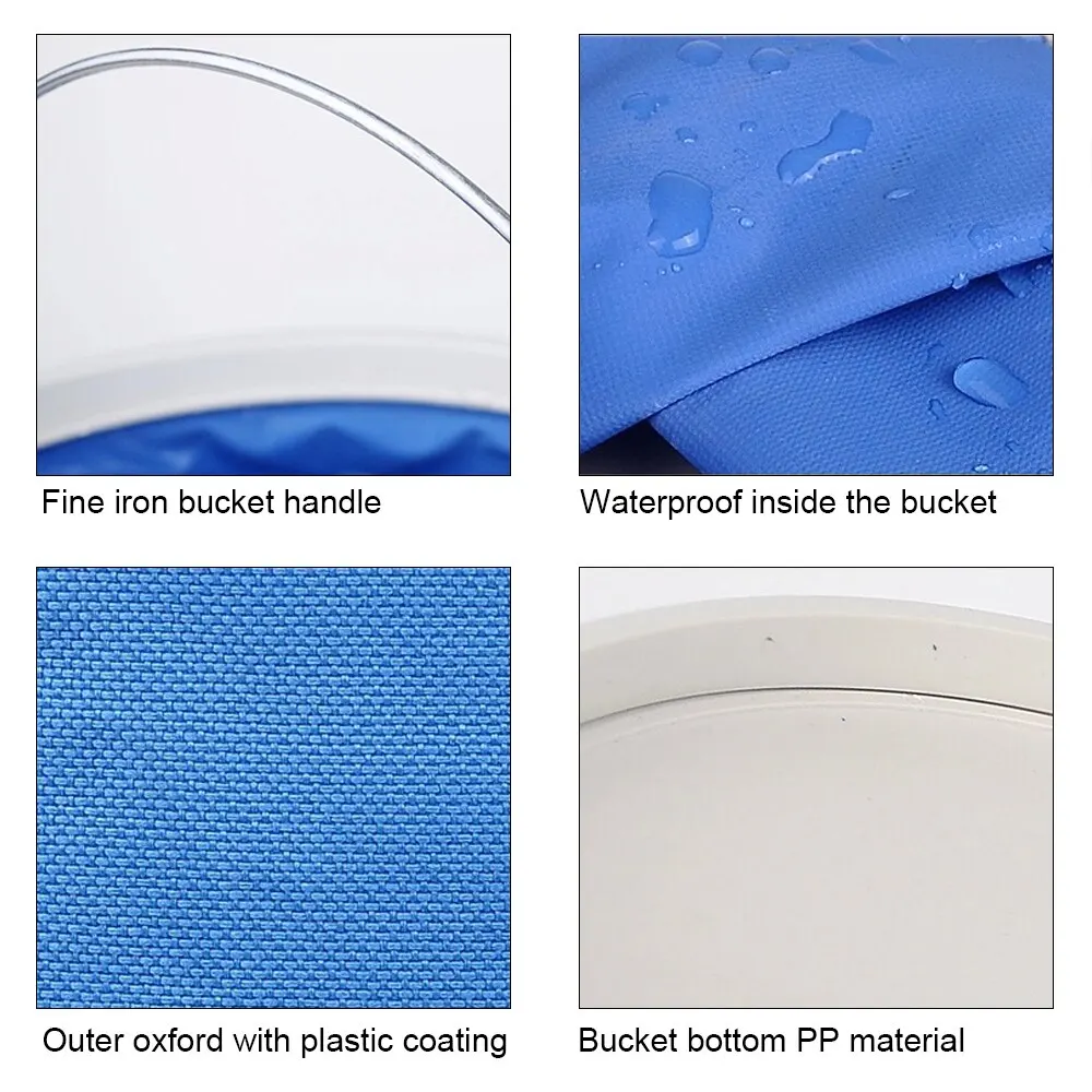 Folding bucket Water bucket Car wash bucket Water storage bag 9L 11L 13L Portable Bucket Outdoor Travel Water Storage Bag Waterproof Water Bag Fishing Portable Foldable Bucket Car Supplies