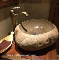 Centennial Stone Wash Basin Vintage Pebble Table Basin Natural Stone Washbasin Art Basin Wash 1
