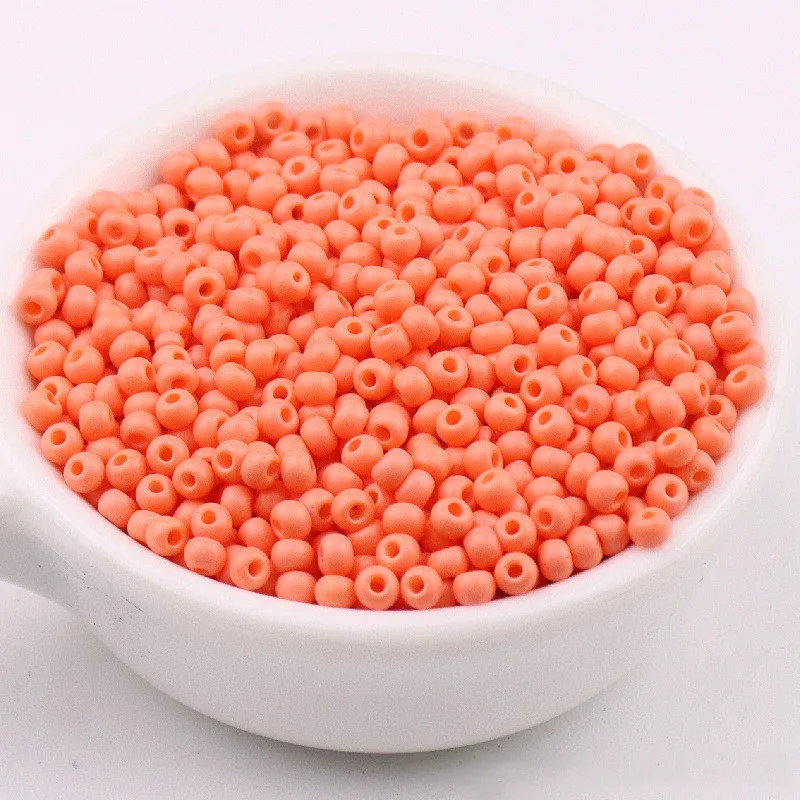 High-Quality Wear-Resistant Solid Color Glass Rice Beads