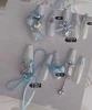 5PCS/3PCS New Luxury Metal Zircon Nail Charms LZ Castle Style Bow Pendant Zircon Nail Parts Nail Supplies For Professionals 5