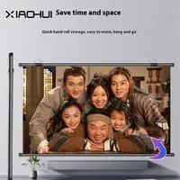 Xiaohui No-hole wall-mounted projection screen metal projection screen home projection screen 84 inches 100 inches 120 inches - Image 2