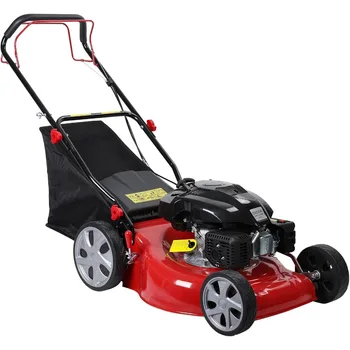 Self-Propelled Gas Lawn Mower with 141cc 4-Stroke Engine 20-Inch Blade Walk-Behind Design 50L Grass Collection Bag Large Wheels 1