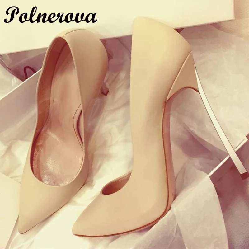 Autumn New Pointed Toe High-Heels Stiletto Sexy Shallow Mouth Simple All-Match Black Catwalk Women's Single Shoes Party Pumps