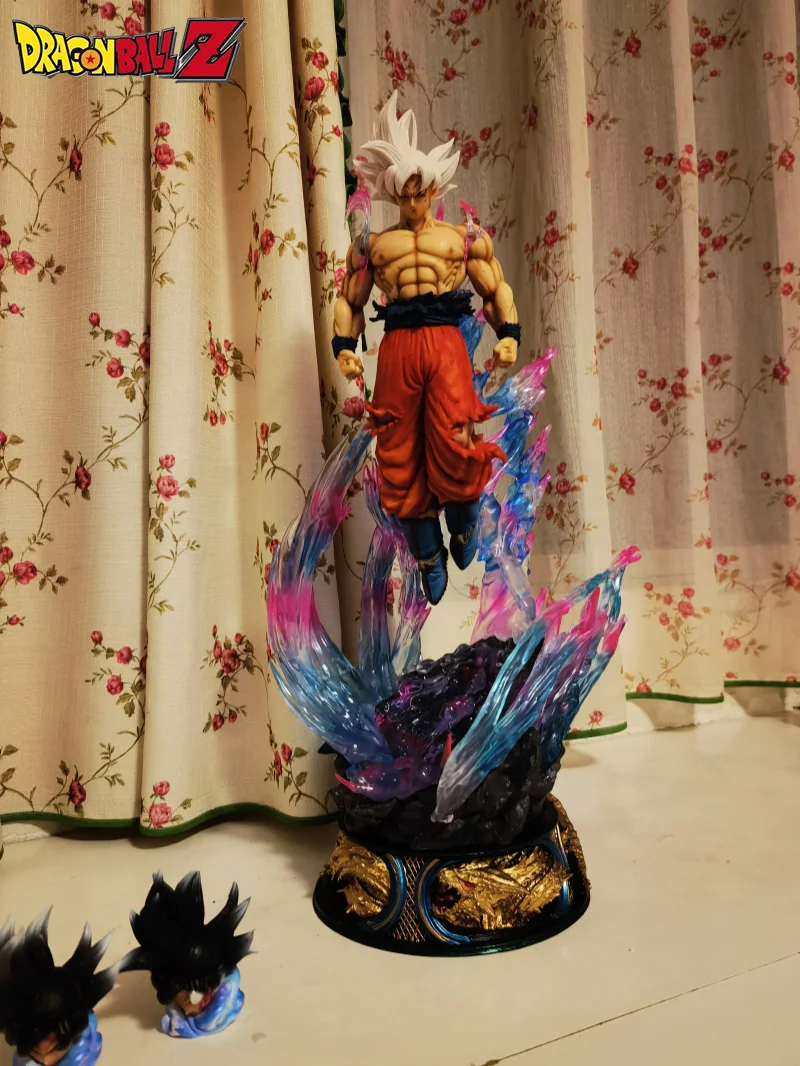 

Dragon Ball Super 53cm Son Goku Gk Figure With Led Light Ultra Instinct Vegeto Anime Figures Pvc Figurine Statue Model Toy Gift