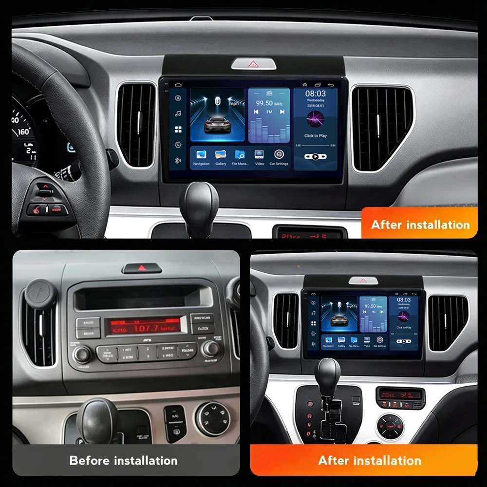 Monitor de coche Android 16 para Kia Ray 2011-2017, reproductor multimedia, GPS, navegación, radio para coche, Carplay, unidad principal, pantalla táctil, Bluetooth 2