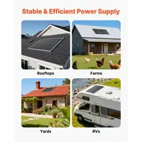Panneau solaire monocristallin, 2 pièces, 895 x 580 x 30 mm, connecteur MC4, cadre en aluminium, indice de protection IP65, pour installation hors réseau, idéal pour caravanes, bateaux et véhicules de loisirs. 6