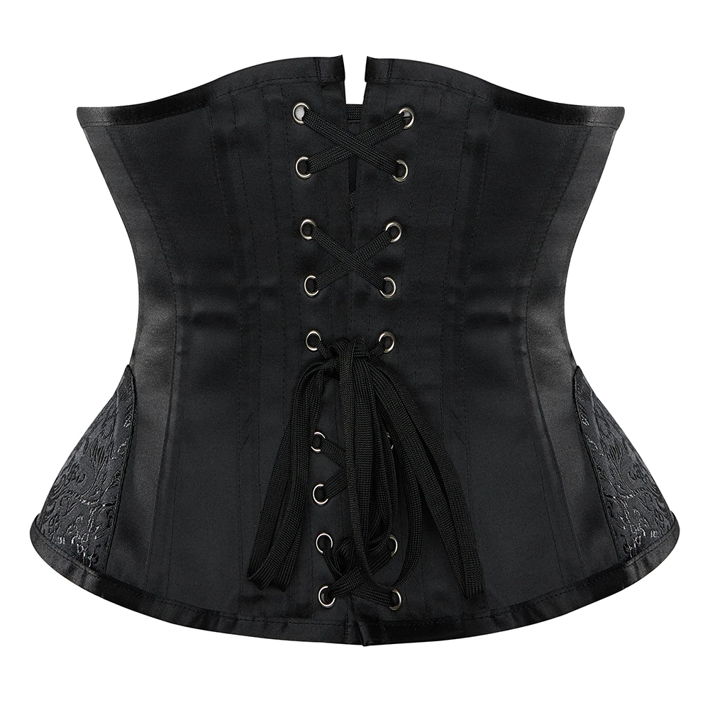 5 Buttons Vintage Underbust Corset Women Waist Cinchers 14 Steel Boned Bustiers Short Corsets Back Support Slender Waist Sheaths Waist Trainer Waist Corset Corset Bustier Top Lace Corset