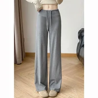Hot Sale Classic Daily Women Sweatpants Lady Solid Color High Waist Trousers Female Casual Baggy Straight Leg Pants - Image 2